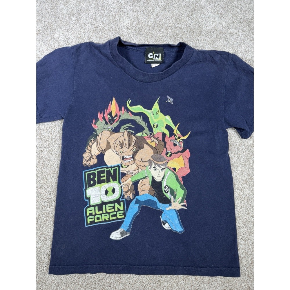 Vintage Cartoon Network Ben 10 Shirt Alien Force 2005 Youth 6/7
